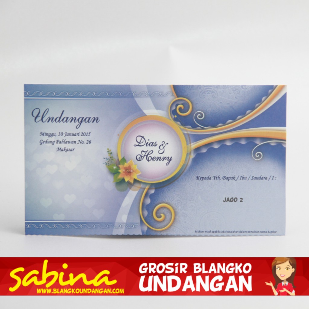 BLANGKO UNDANGAN JAGO 2 | SABINA UNDANGAN
