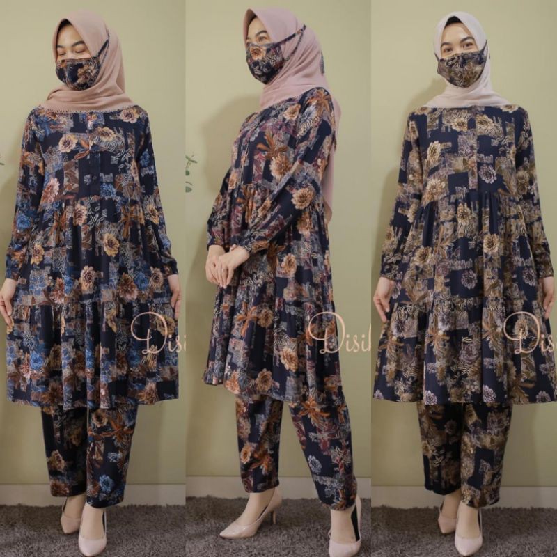 setelan viscose celana tunik terbaru premium original by disiko exclusive