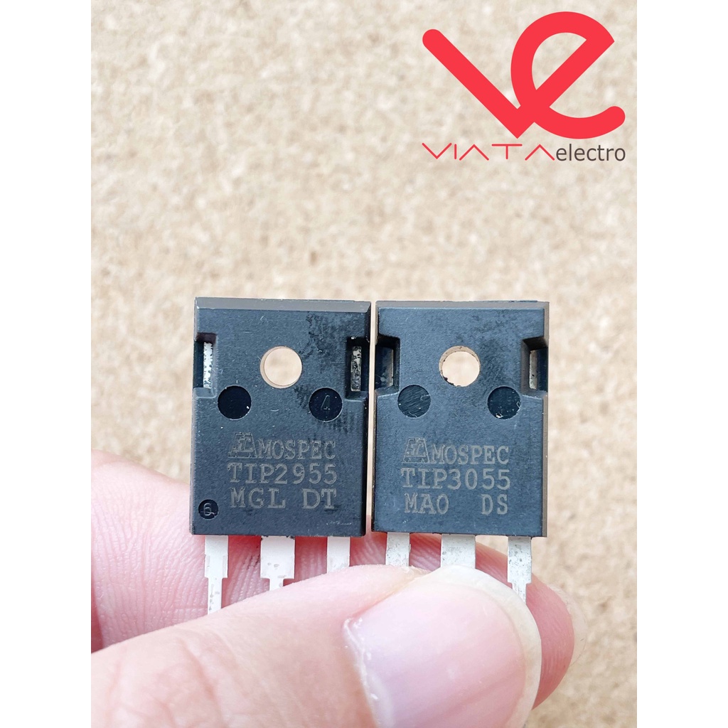 TIP2955 TIP3055 MOSPEC (1SET) ORIGINAL ASLI TIP2955-TIP3055 TIP2955-3055 ORI