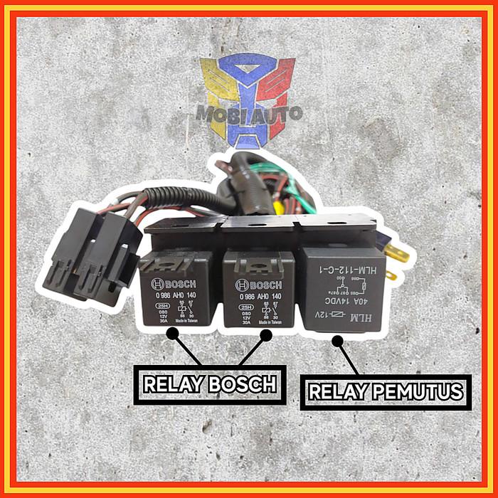 Kabel Relay Set Bosch Lampu H4 Mobil