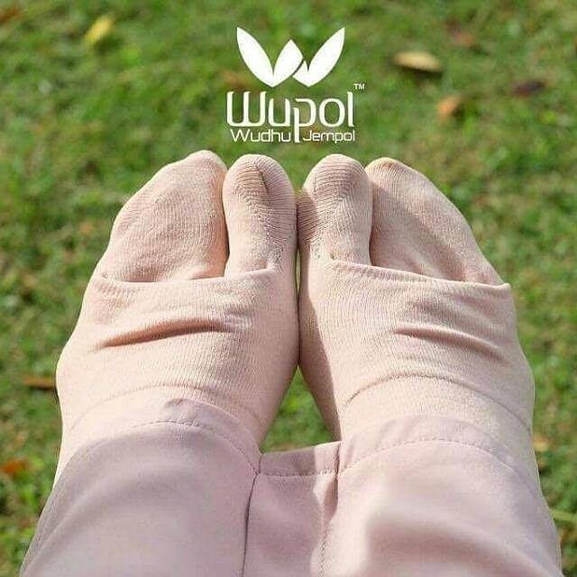 Kaos Kaki Wudhu Jempol Muslimah - Kanik Infinity Wupol Allsize Polos-Cokelat