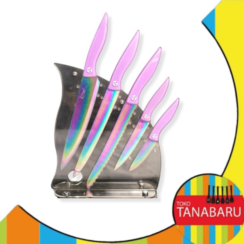 ichef titanium coating knife / pisau set