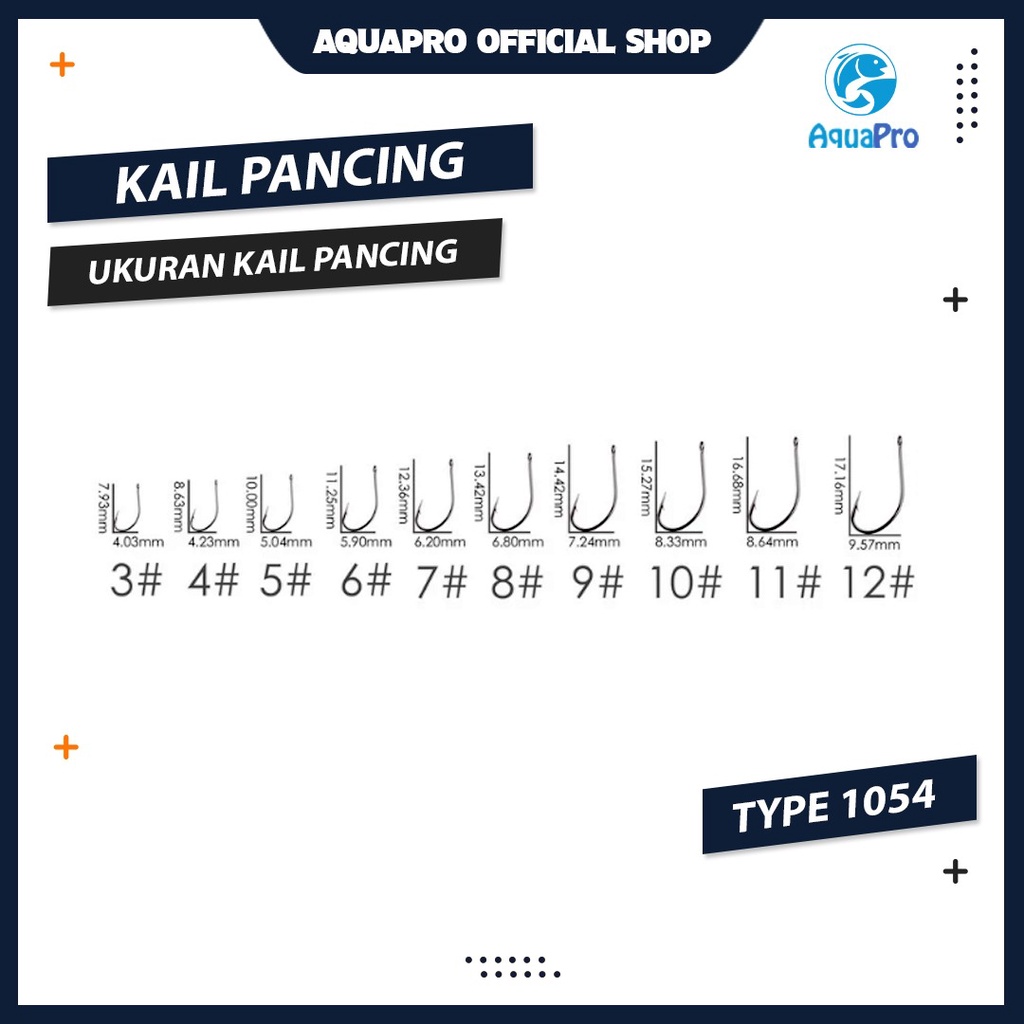 Paket Kail Pancing 1054 Fishing Hook Ten Division No 3-12 Set Mata Kail Pancing Bahan Baja Karbon Dan Stainless Steel