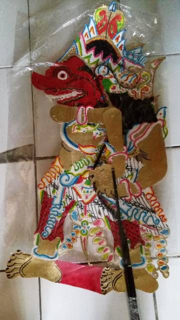 (BISA COD) KERAJINAN WAYANG KULIT BUTO SATRIYO KUMBAKARNA KUMBOKARNO JUMBO 75x40 cm PEDALANGAN