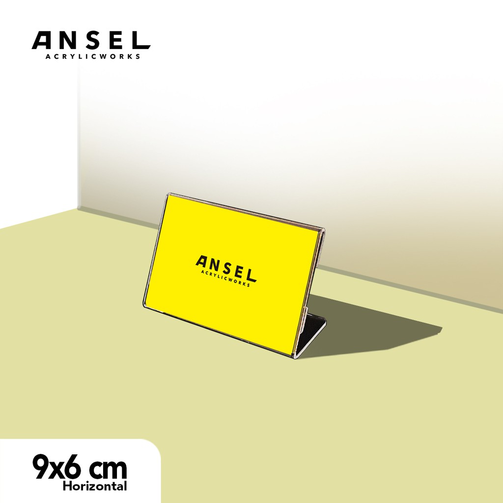 

ANSEL Acrylic Price Tag / Stand Frame Harga Akrilik uk. 9x6 cm - Horizontal