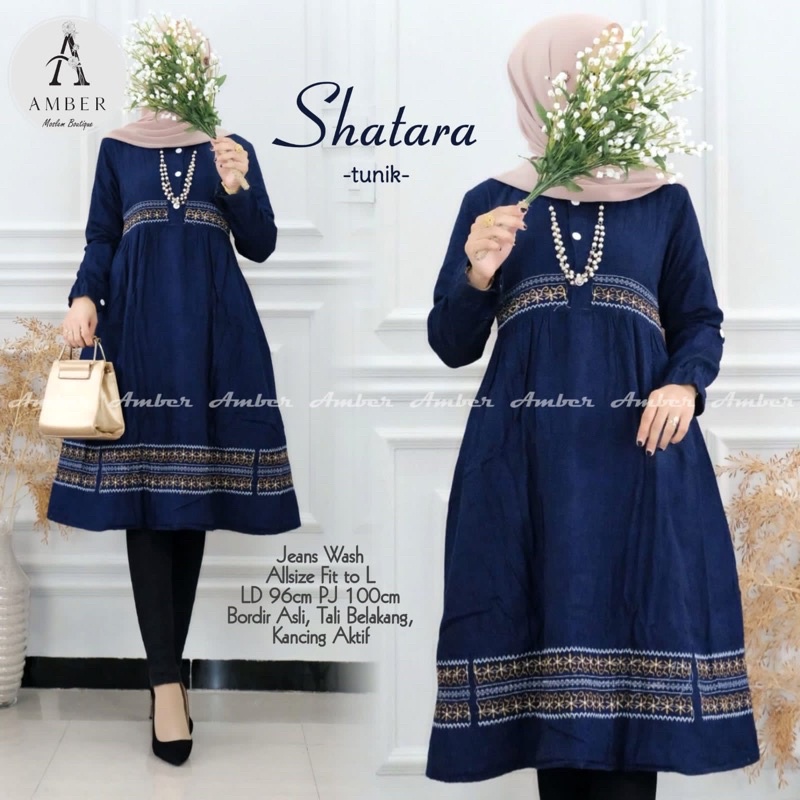 SHATARA / FYONA LONG / CLAIRA / NAZYA / MONTE / KALISA TUNIK (Tunik Jeans) by Amber