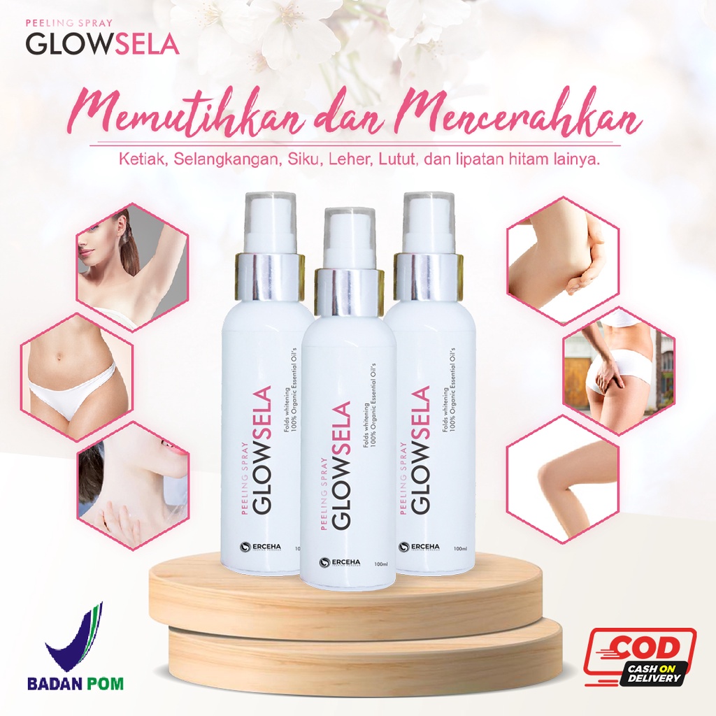 Glowsela pemutih ketiak selangkangan kulit belang perontok daki 100ml ORIGINAL BPOM