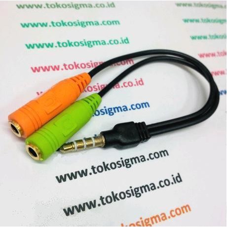 AUDIO JEK 3.5mm SPLITTER to MIC AND HEADPHONE