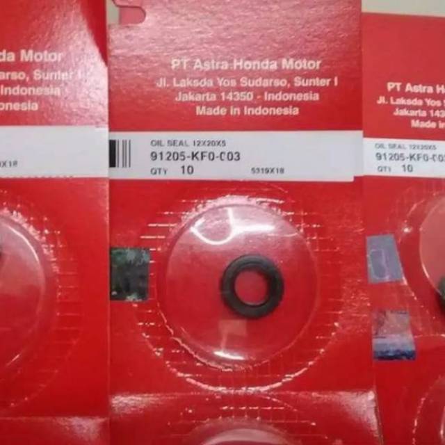 91205-KF0-005 HGP AHM 100% OIL  SEAL WATERPUMP SEAL OLI WATERPUMP CS1 CB 150 CBR 12X20X5 91205KF003 