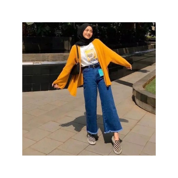 HIGHT WAIST KULOT JEANS RAWIS FREE BELT