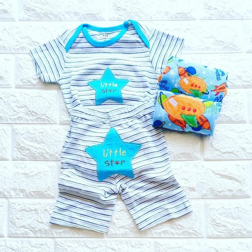 BAJU SETELAN BAYI LAKI-LAKI 2IN1 KUALITAS PREMIUM IMPORT
