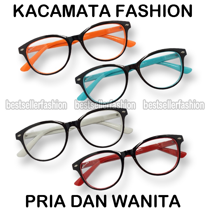 Kacamata Transparan Gaya Pria Wanita Korea Style Kaca mata Fashion Man Woman Kamata Oval