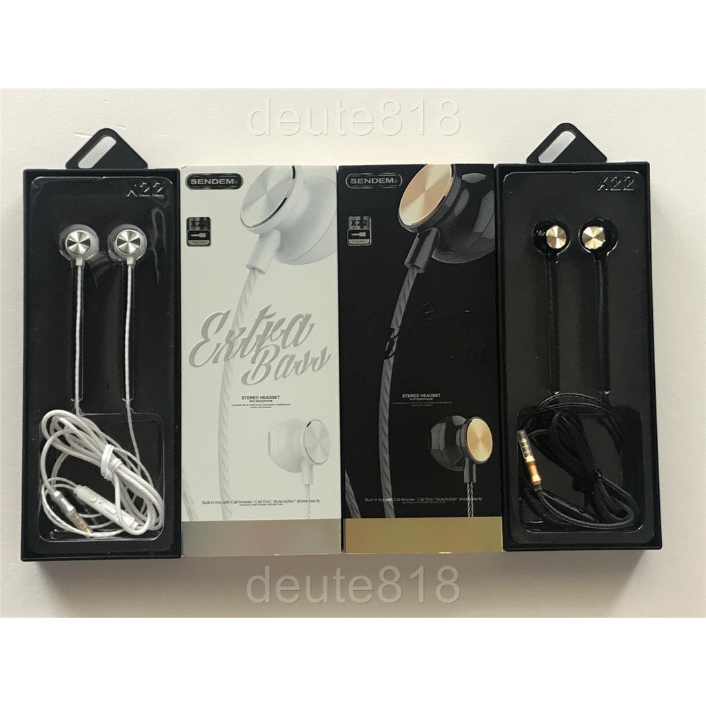 Earphone SENDEM X22 high sound quality in-ear ExtraBass Stereo Sound