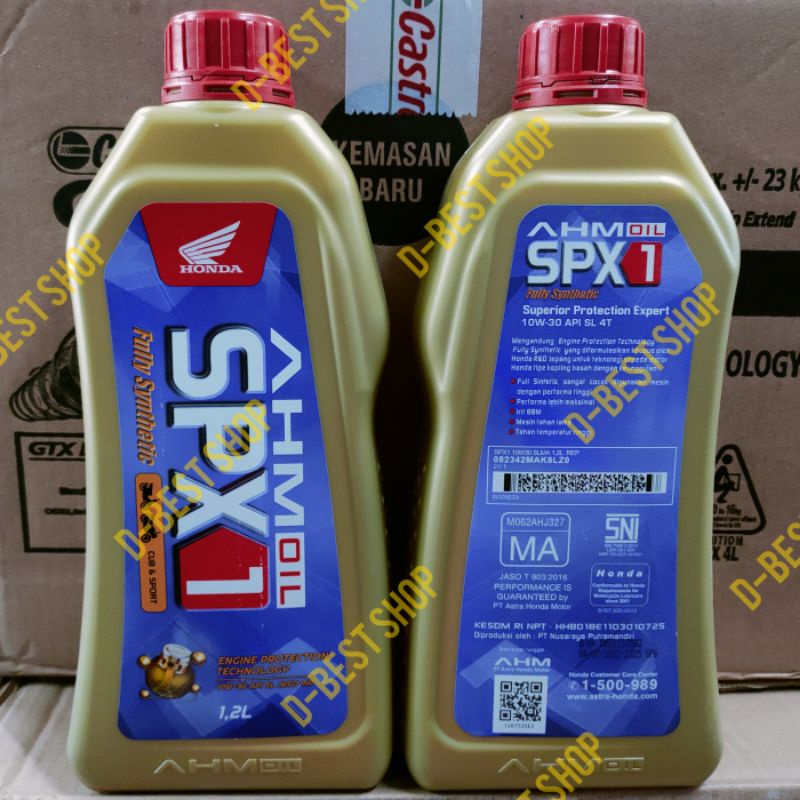 Oli MESIN HONDA AHM SPX1 JASO MA 10W/30 - 1.2 liter