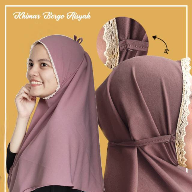 Khimar bergo aisyah/khimar bergo