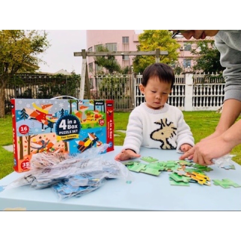 Minkey 4 in 1 puzzle - early puzzle - activity toys- kado anak - hadiah anak cowok - mainan edukasi