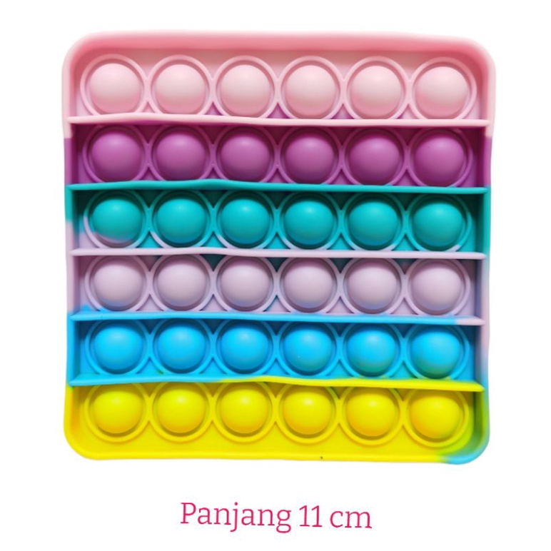 ( COD ) Mainan Anak Pencet Pop It Rainbow / Pop It Rainbow Murah / Mainan Pop It-Pink Kotak