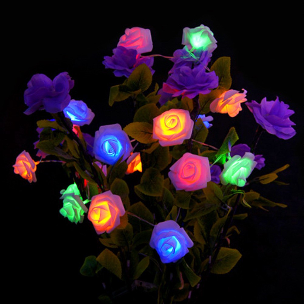 LAMPU HIAS BUNGA MAWAR TUMBLR STRING LED LIGHT ROSE WEDDING DEKORASI