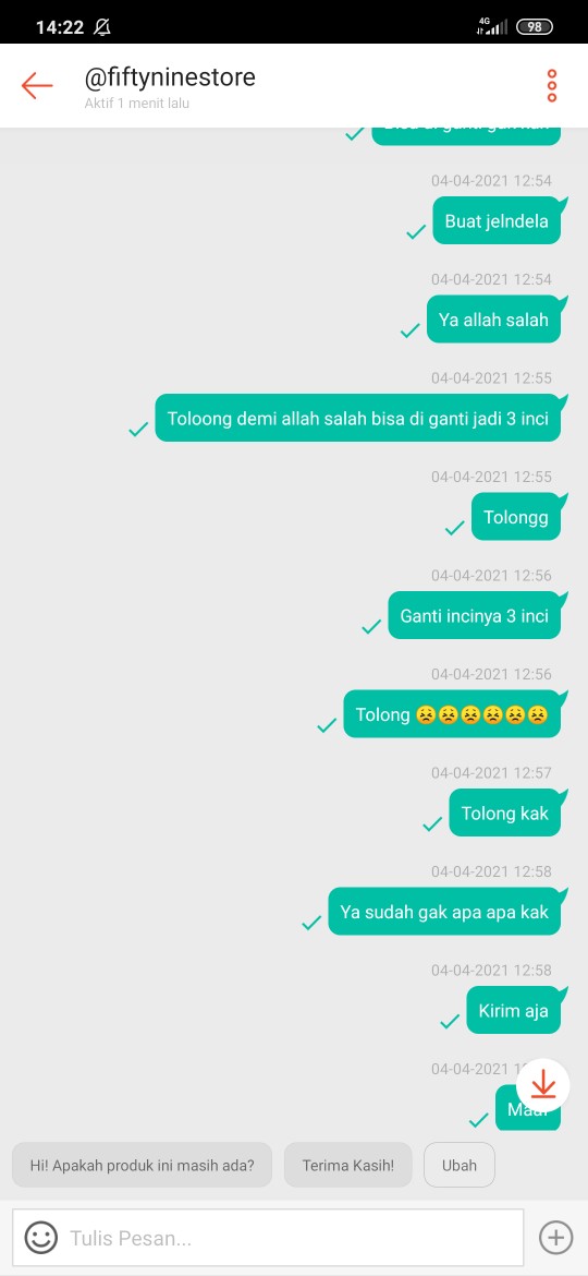 Engsel Pintu 4 Inch Silver Satin Grt