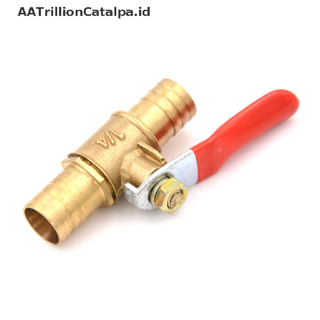 (AATrillionCatalpa) Katup Bola Kuningan 12mm Untuk Selang Air / Udara / Gas / Bensin