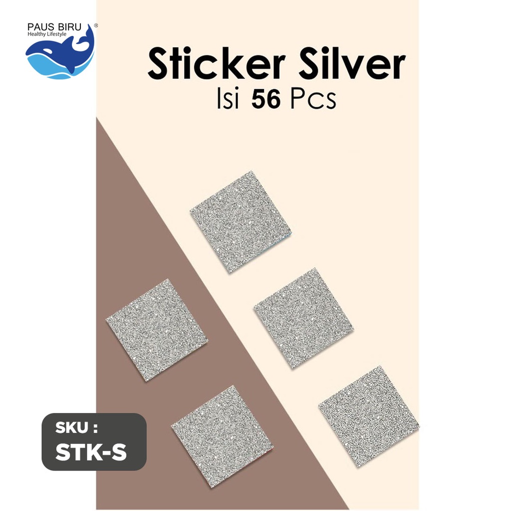 Paus Biru - Wallpaper 3D Foam Motif Batik Wallsticker 70X70CM-STICKER-SILVER 84PCS