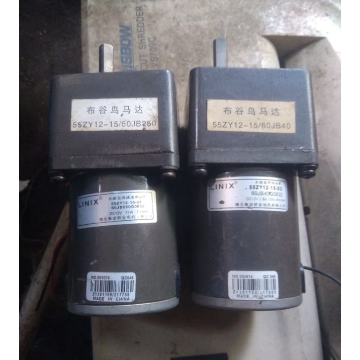 Motor Dc Gearbox Linix 12V 15W 7Rpm