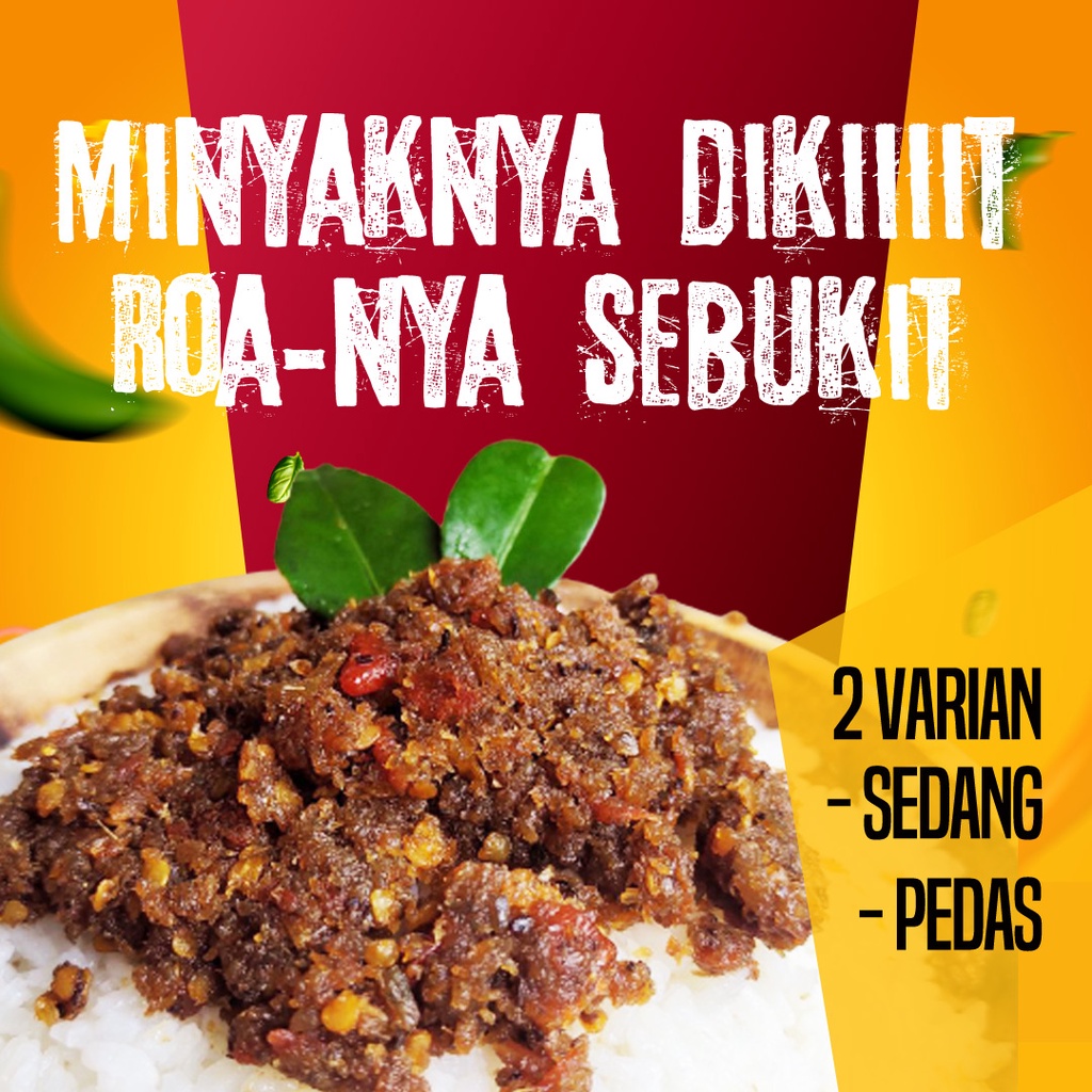 

Sambal Ikan Roa Pedas Minyak Sedikit & Tanpa Pengawet dan MSG