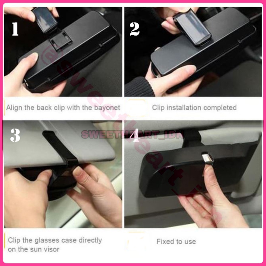 Kotak kacamata mobil box sun visor sunglasses sunvisor organizer