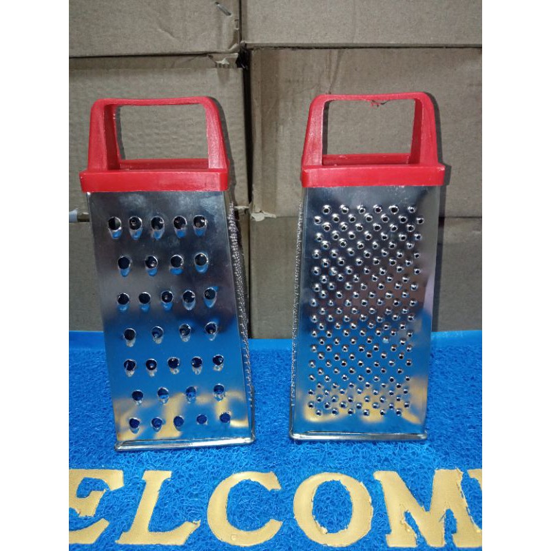 Parutan Menara 4in 1 Bahan Stainless / Parutan  4 Sisi Serbaguna Wortel Kentang Ubi Singkong Keju