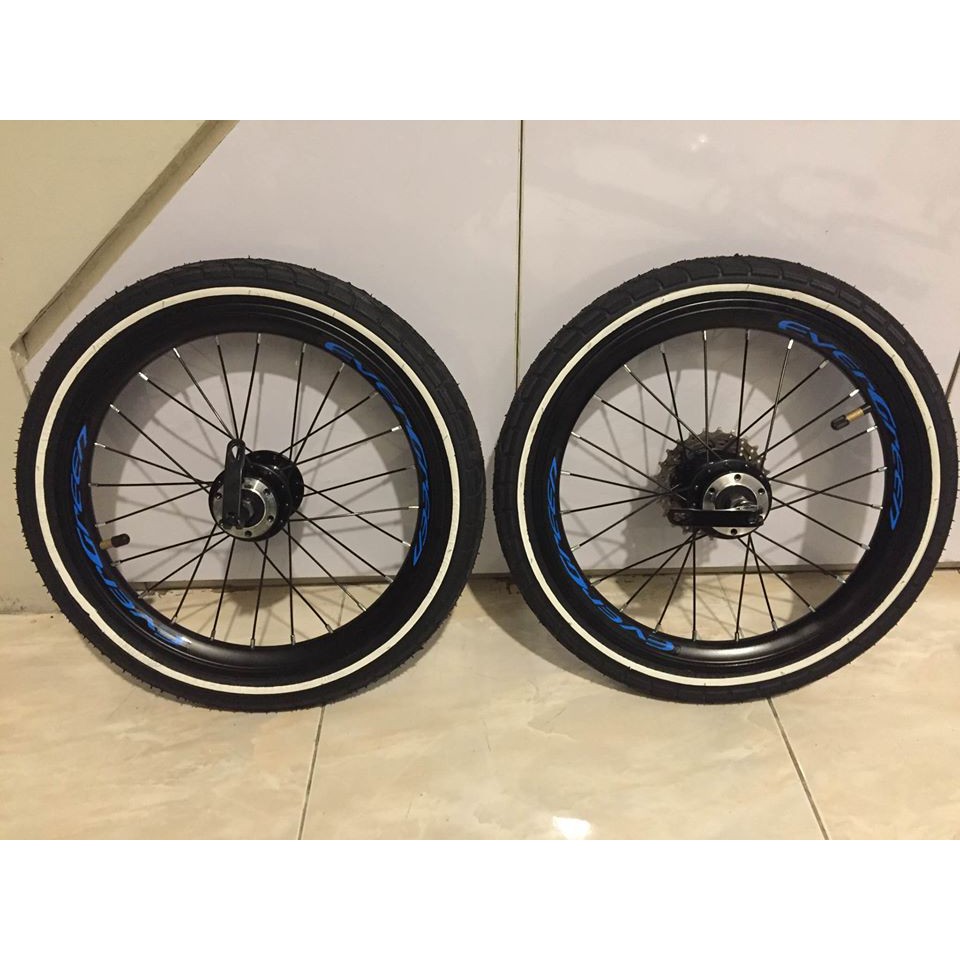 Wheelset 16 murni 305 disc brake copotan evergreen maximus
