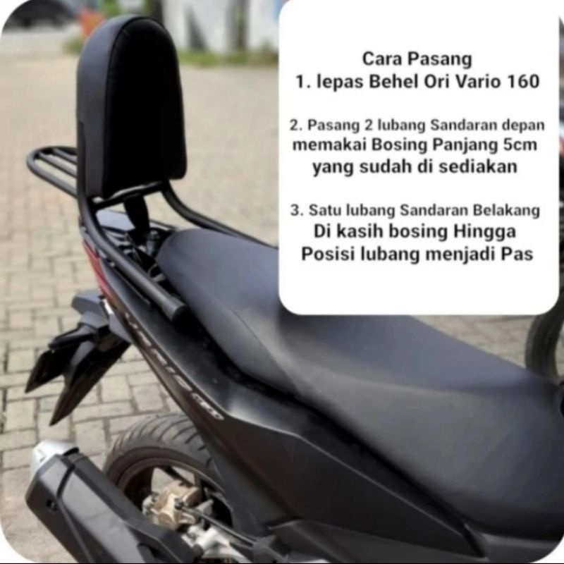 Promo Bulan Ini Sandaran Motor Vario 160 Jok Senderan Belakang Vario 160