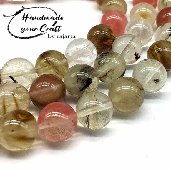 Butir Batu Cherry Quartz Beads Natural Loose Stone