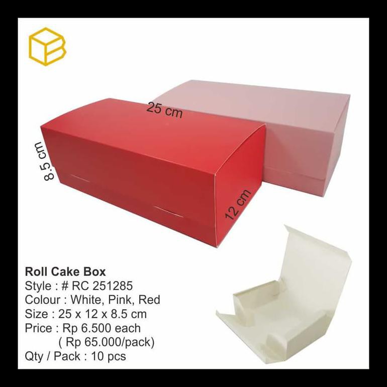 

RC251285 - ROLL CAKE BOX. PACKAGING. CAKE BOX - MERAH BERKUALITAS