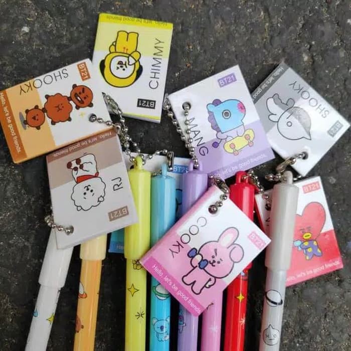 

Pulpen Gel Model Gantungan Buku BTS BT21