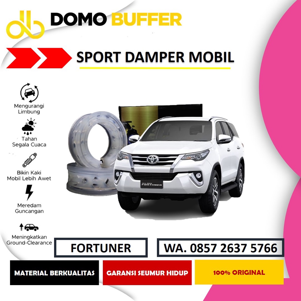 Domo Buffer Fortuner 2018 Peredam Guncangan Spring Buffer Mobil Anti Limbung