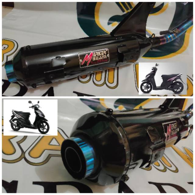 Knalpot Bobokan Racing Pelangi Mio Sporty / Mio Smile - Tsugi pelangi Markerbeam