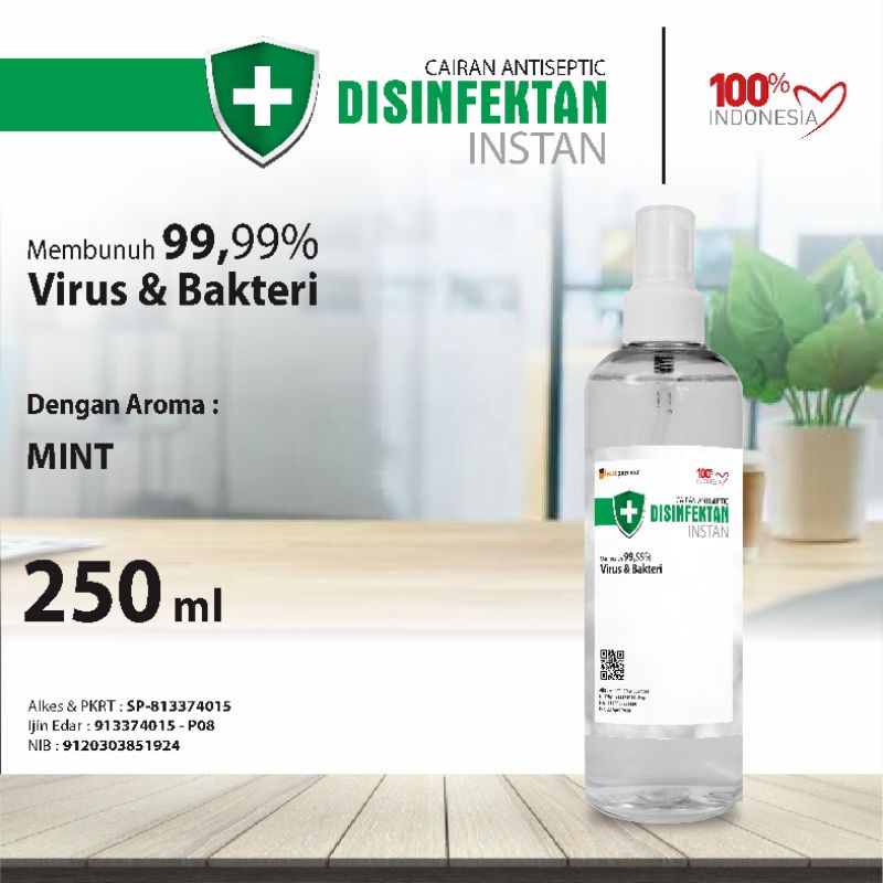 Desinfektan Istant aneka aroma wangi segar spray 250 ml