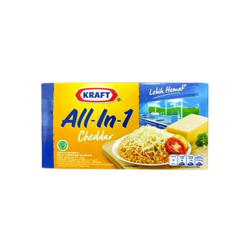 

keju kraft cheddar all in one 165gram