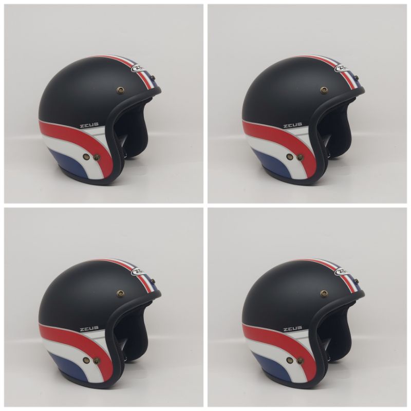 Helm Bogo Retro Zeus 385c Motif MBLK/K63 Red