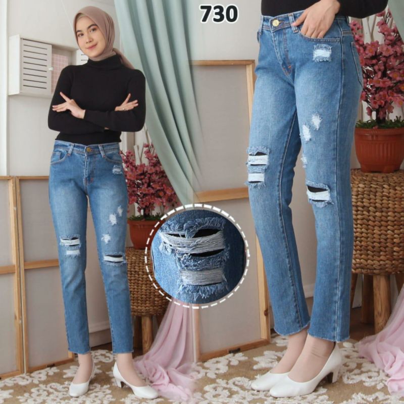 FWR - Celana  Boyfriend Jeans Ripped 730