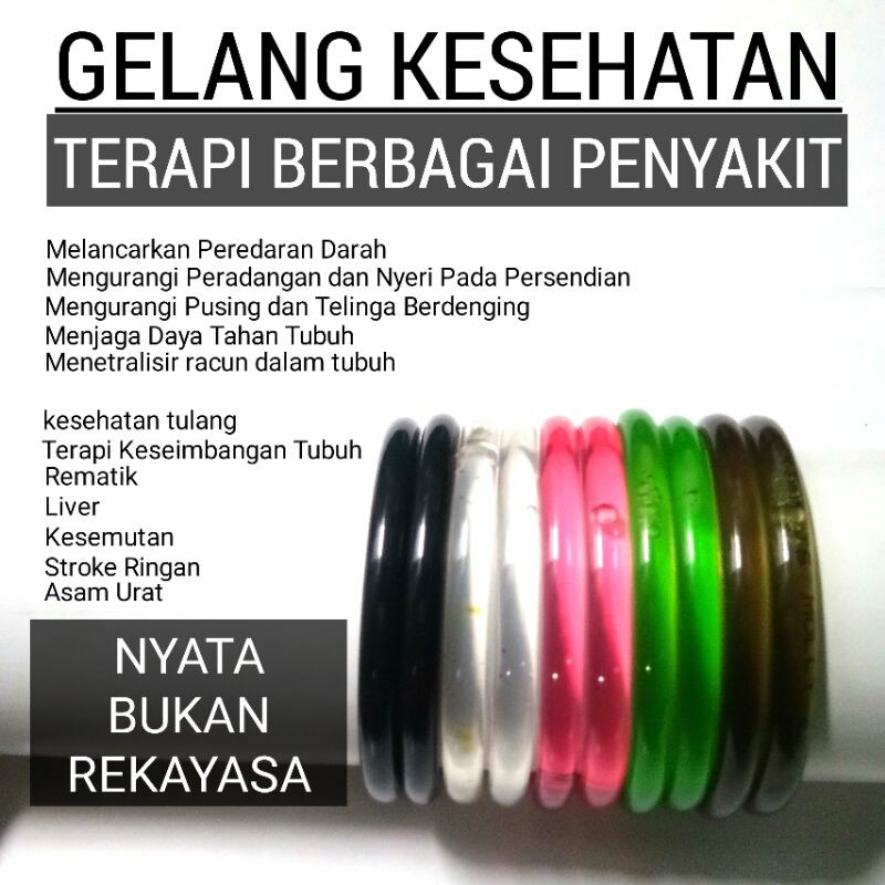 Gelang Bracelet Tangan Pria Couple Set Gelang Terapi Kesehatan Wanita Item Custom Polos Vintage