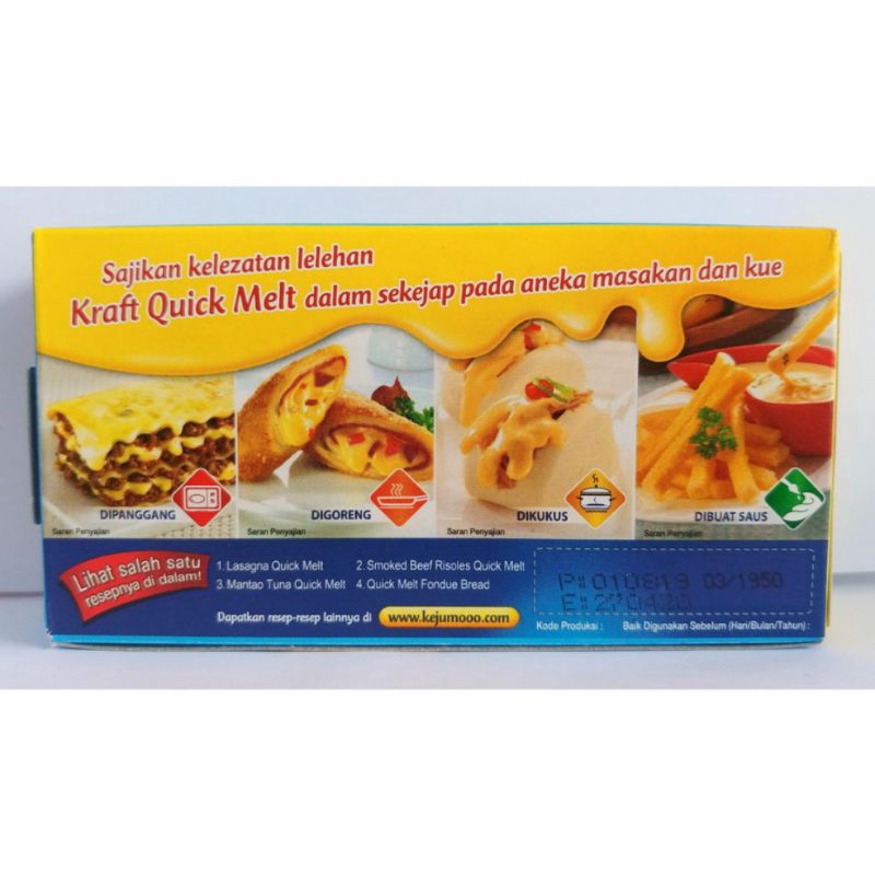 Keju KRAFT QUICK MELT 165gr - KRAFT QUICK MELT 165gr / QUICKMELT 165 GR KEJU CEPAT LELEH