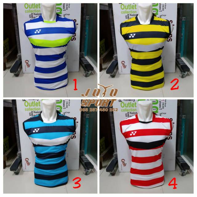 BAJU ATASAN OLAHRAGA BADMINTON SINGLET MARCUS KEVIN