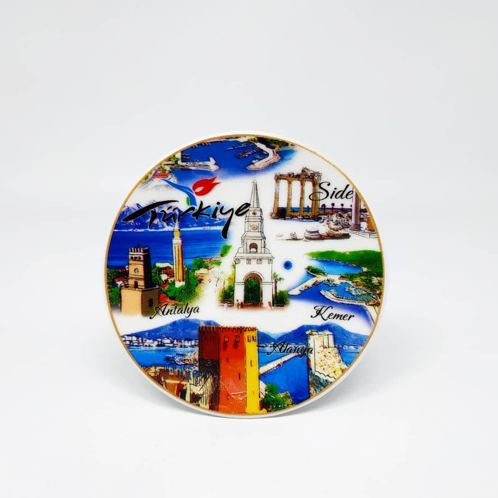 Fridge Magnet Tempelan Kulkas Souvenir Negara Turkey Turkiye Turki Piring Turki 39