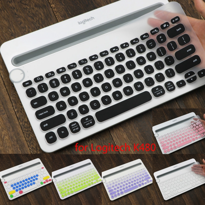 Cover Pelindung Keyboard Wireless Bahan Silikon Ultra Tipis Untuk Logitech K480