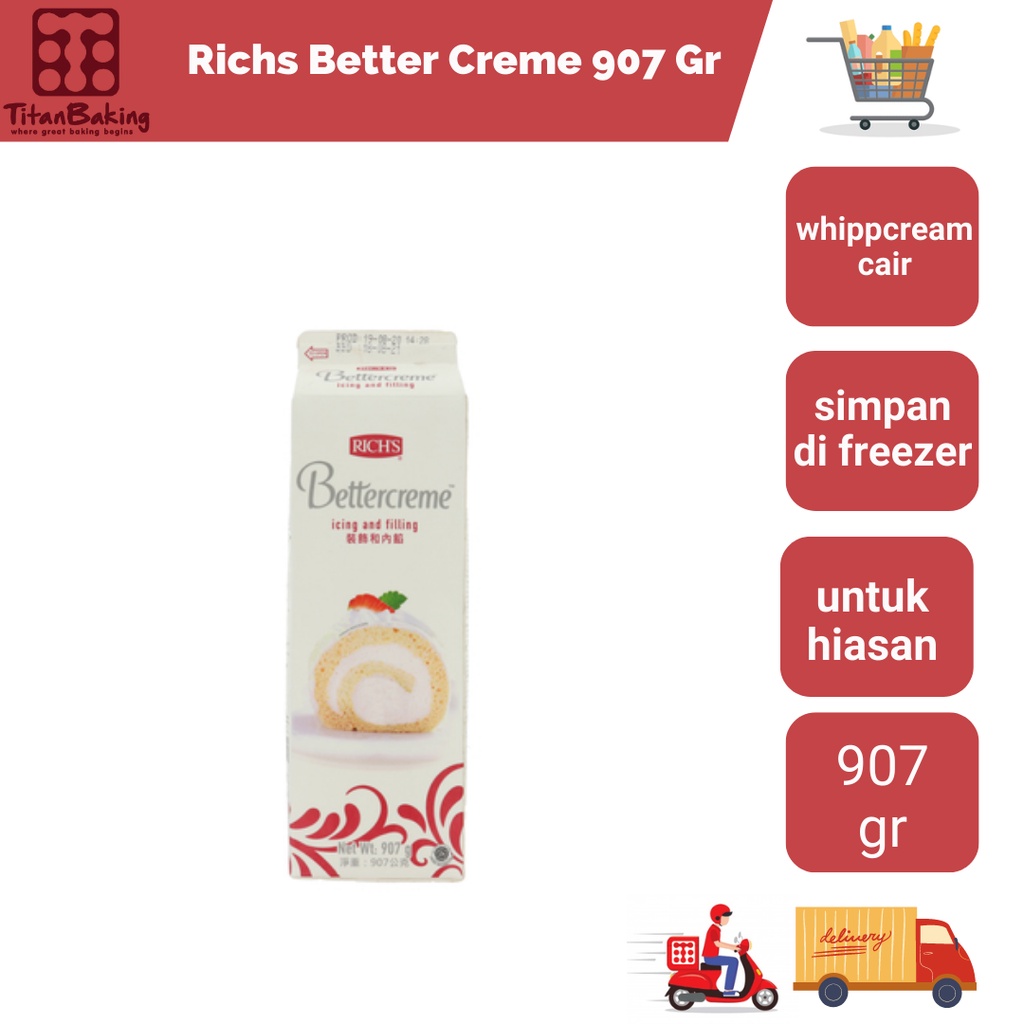 

Richs Better Creme 907 GR Whipping cream