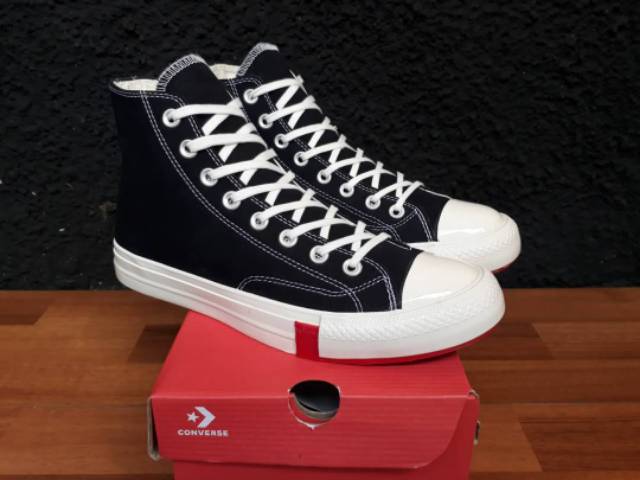 CONVERSE HIGH CT TWISTED MULTIPATCH LOGO BLACK WHITE PREMIUM BNIB MADE IN CHINA SIZE 40/41/42/43/44