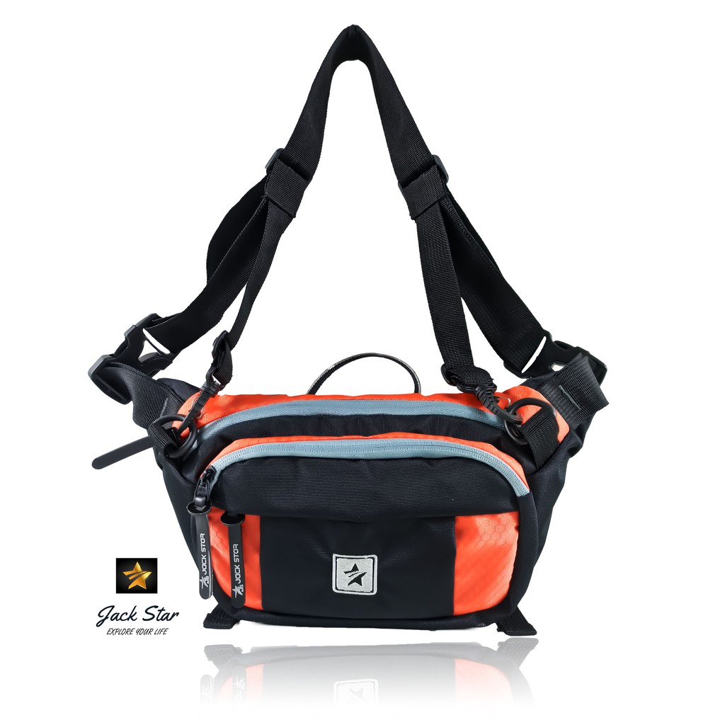 Tas Slempang Pria Tas Selempang Outdoor Tas Sepeda MTB Jackstar Waistbag Multifungsi Waist Bag Multifungsi Tas Selempang Multifungsi Tas Selempang Outdoor Multifungsi Slingbag Multifungsi