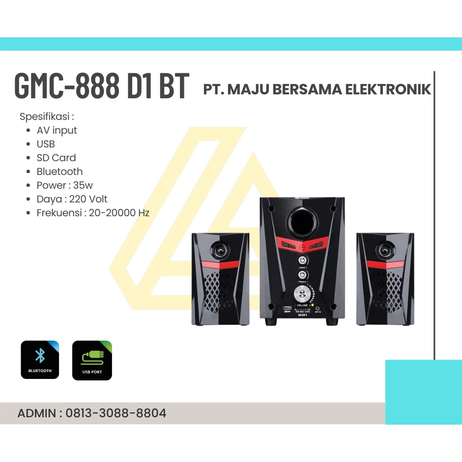 Speaker Bluetooth GMC 888 D1