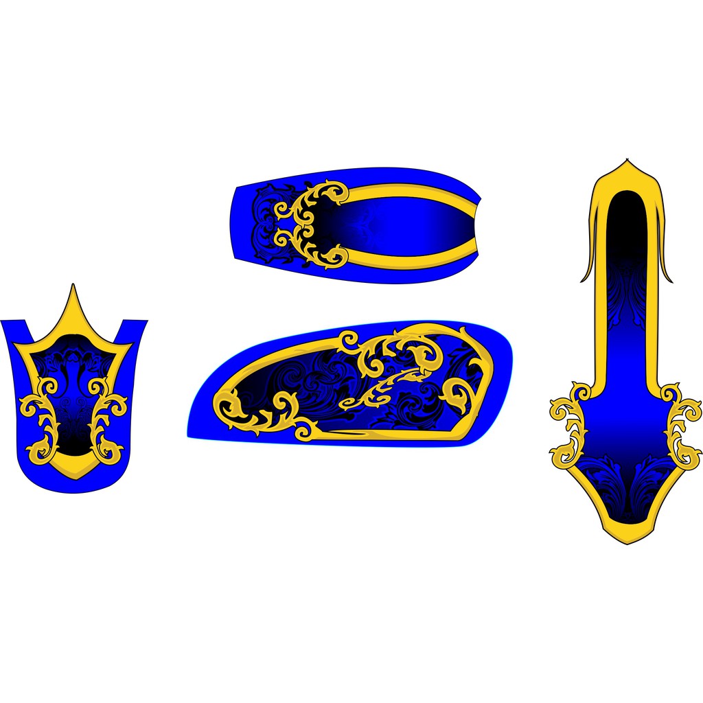 striping variasi cb 100 biru